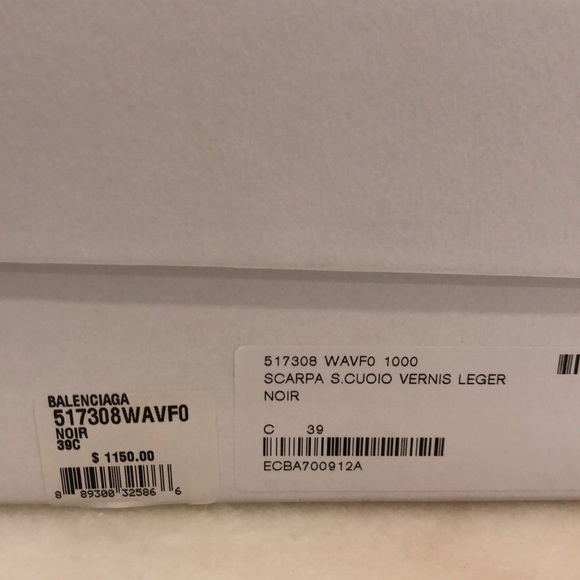 SOLD!!! NIB Balenciaga knife patent spike mule . 9 - Picture 7 of 7